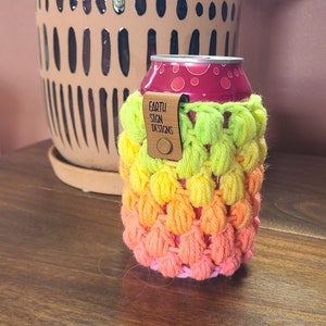 Handmade Can Cozy Rainbow