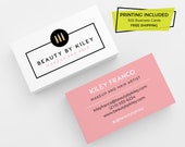 Custom Pink Business Card Template Pink Beauty Business Card 
