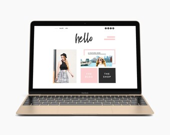 Premade Shop Website Template Design Wix Theme Fashion Ecommerce Website Online Store Custom Blog Website Boutique