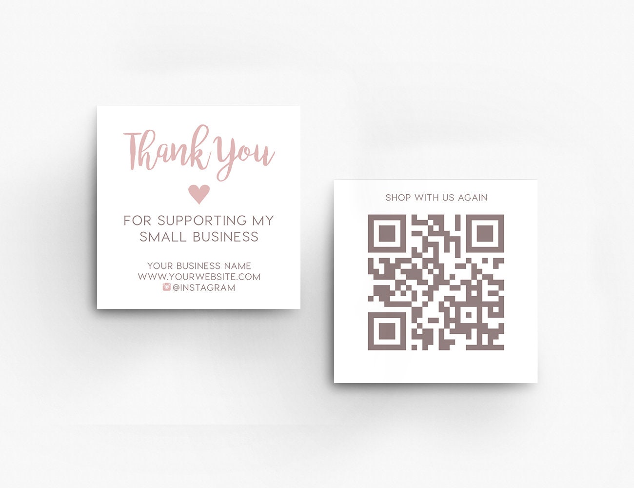 Minimalist Black Square Business Card - Austin Fashion