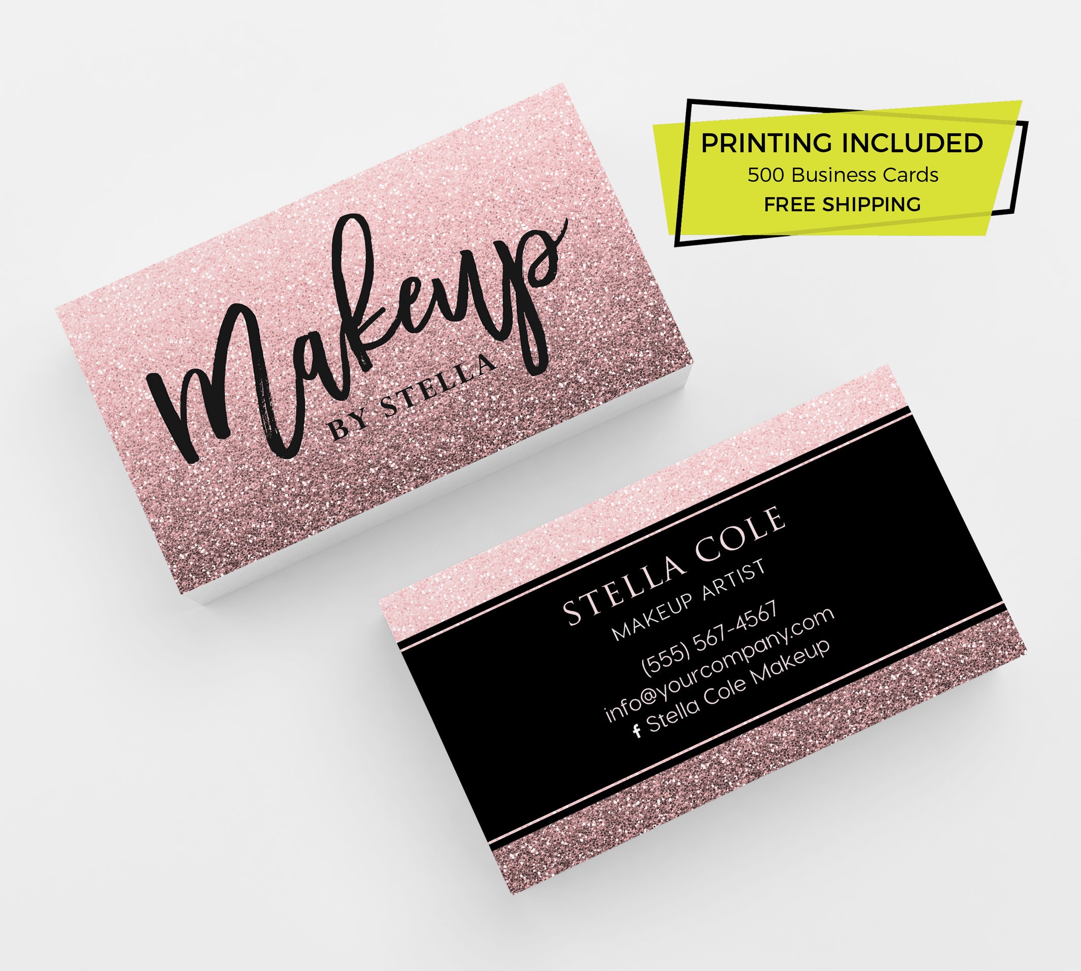 Makeup Artist Visiting Card Ideas : Modern Contemporary Business Card ...