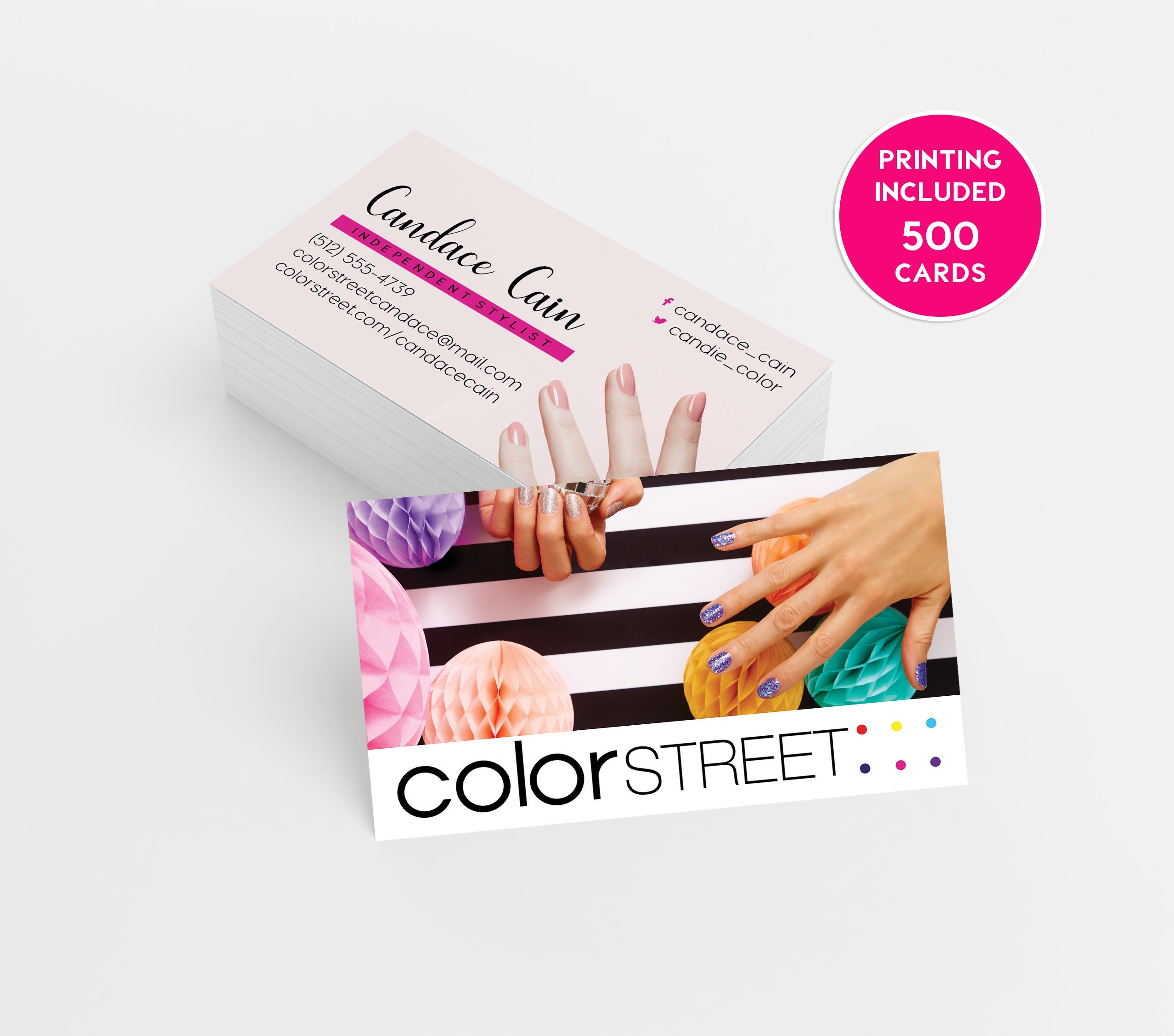 Color Street Business Card Design 500 Business Cards Printed Etsy color-street-business-card-design-500-business-cards-printed-etsy