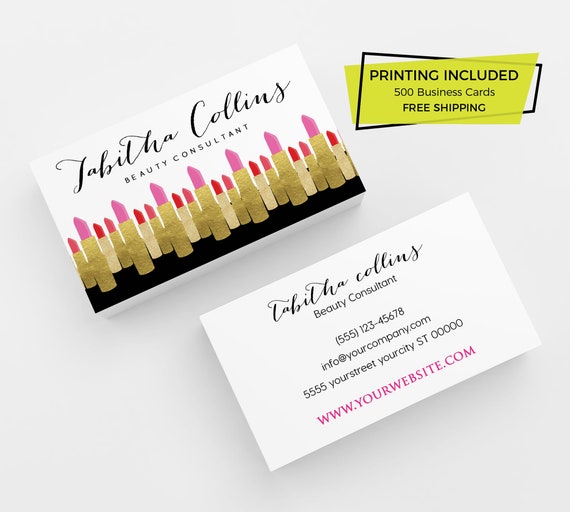 Maquillaje Belleza Tarjeta de Presentación Diseño 500 Tarjetas - Etsy México Maquillaje Belleza Tarjeta de Presentación Diseño 500 Tarjetas - Etsy México