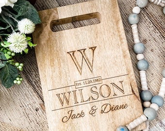 Personalized Engraved Maple Cutting Board - Wedding Anniversary Housewarming Gift