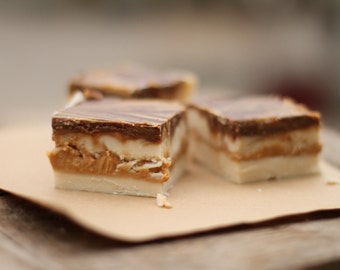 Vanilla Chocolate Peanut Butter Fudge (Tiger Butter)