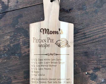 2 Sided Typed Engraved Family Recipe Cutting Board