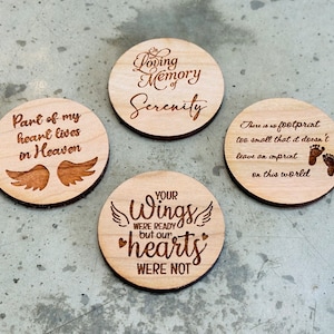 Child Sympathy Tokens Personalized Tokens Pocket Tokens Funeral Hand Out Celebration of Life (Sympathy, In Loving Memory)
