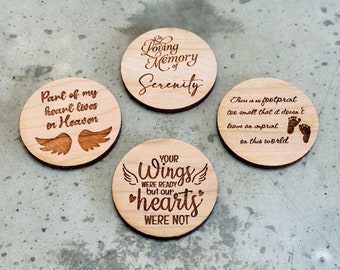 Personalized Maple Sympathy Tokens, Celebration of Life Favors