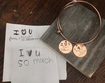 Custom Bracelets with Personalized Handwriting
