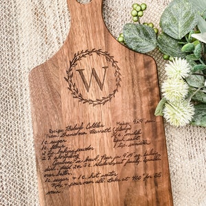 Handwritten recipe engraved onto a Maple or Walnut Cutting Board image 5