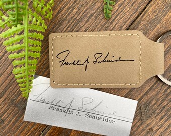 Personalized Handwriting Keychain - Gift for Dad