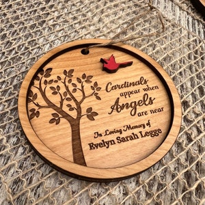 Cardinals Appear When Angels Are Near – Forever Loved Memorial Ornament