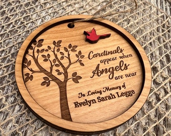 Cardinals Appear When Angels Are Near – Forever Loved Memorial Ornament