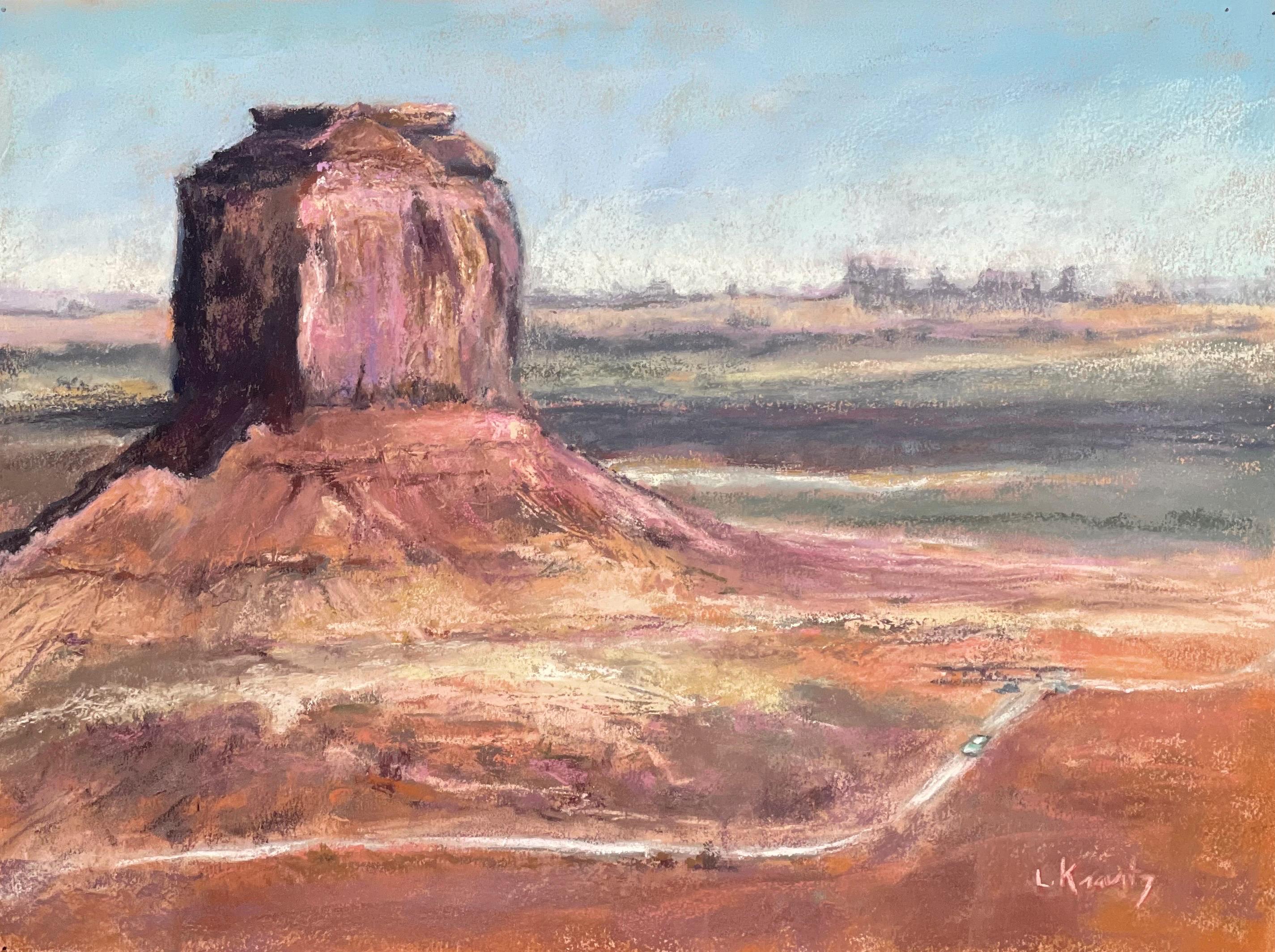 Monument Valley pastel painting. 16"x12". Southwest original landscape art. Desert southwest art. Arizona. Impressionism.