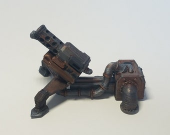 Factorio Flamethrower Turret, Swivel head, Hand painted, Miniature, tower, defensive building