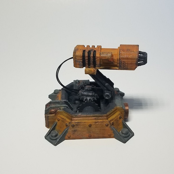 Factorio Laser Turret, Swiveling head with a light up LED laser effect