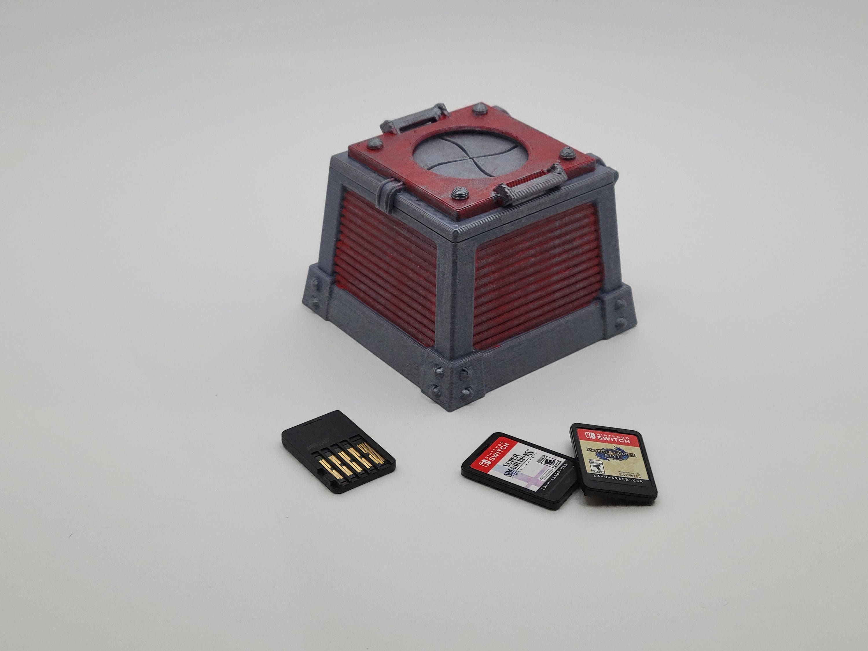 Factorio Logistic Storage Chest Switch Game Cartridge Container, 10 Slot capacity