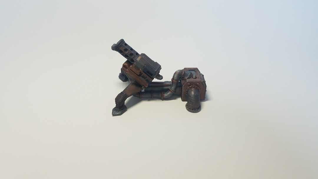 Factorio Flamethrower Turret, Swivel Head, Hand Painted, Miniature