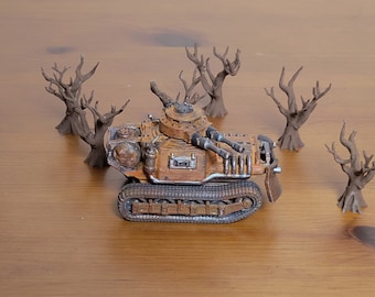 Factorio Armored Tank with Swivelling Barrel