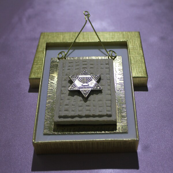 Brass Wall Hanging Menorah Etsy