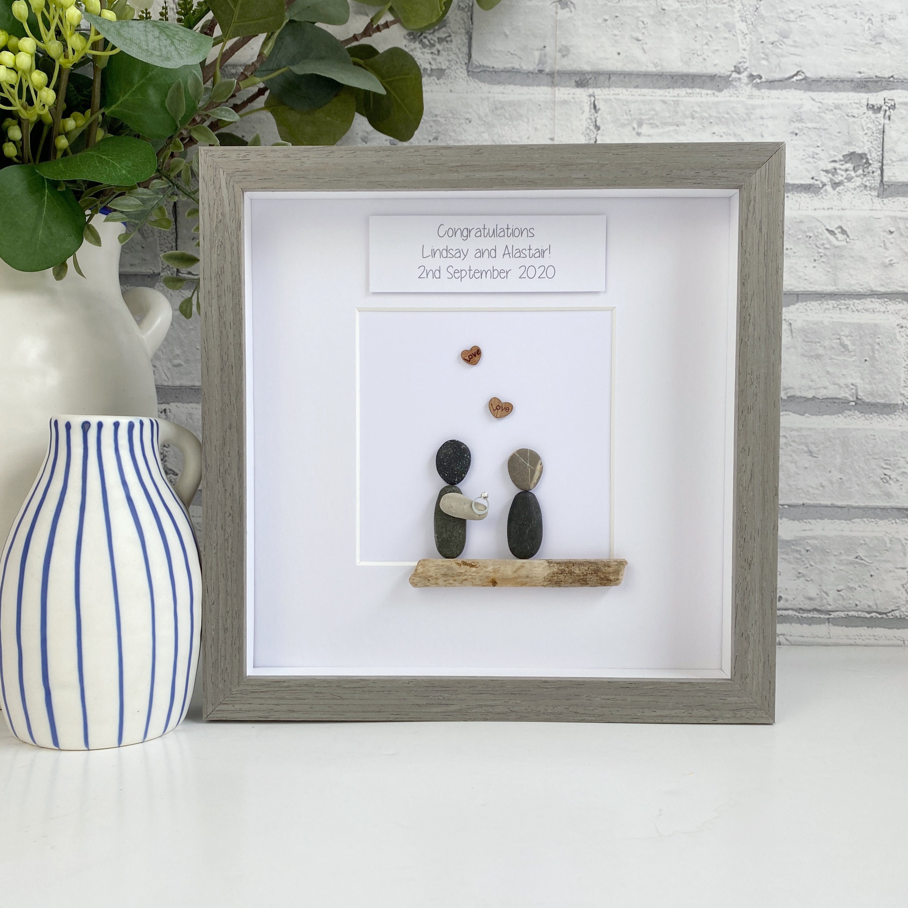 Engagement Gift for Couples Personalised Engagement Picture Etsy