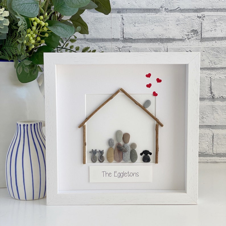 Housewarming Picture Frame New Home Pebble Picture Etsy