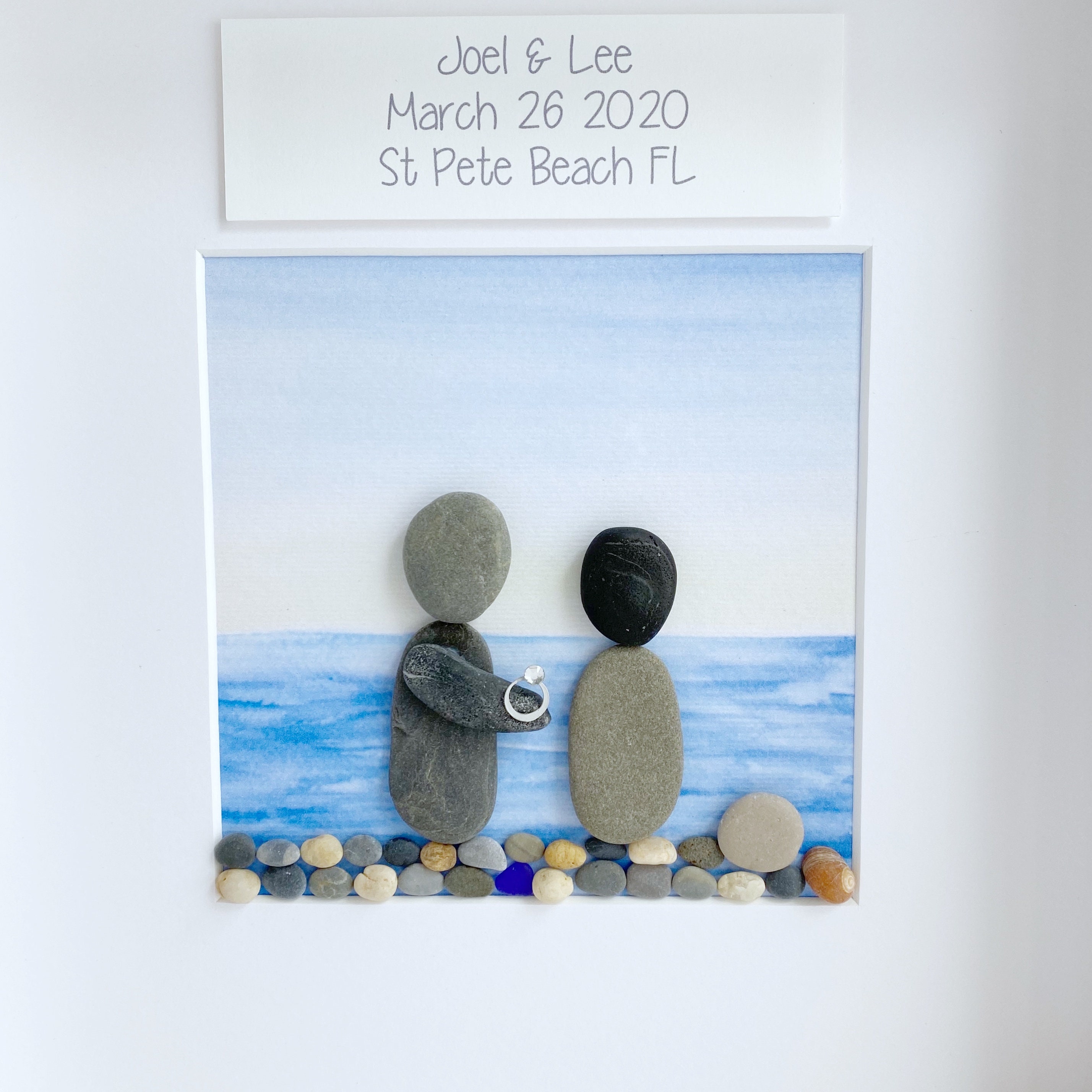 Personalised Engagement Picture Frame Engagement Pebble Etsy UK
