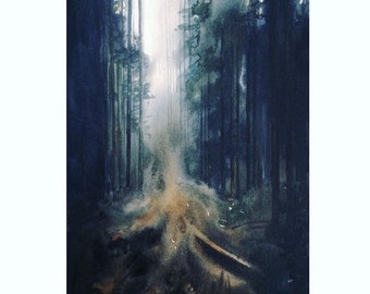 Pine Forest Painting Etsy Pine Forest Painting Etsy