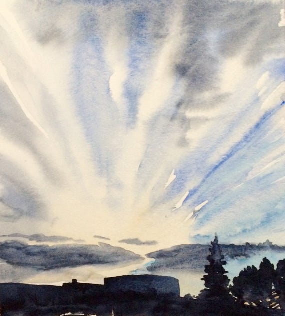 Cloud Painting Sky Painting Cloud Watercolor Sky Etsy Cloud Painting Sky Painting Cloud Watercolor Sky Etsy