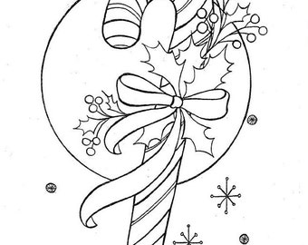 Christmas Candy Cane Coloring Sheets