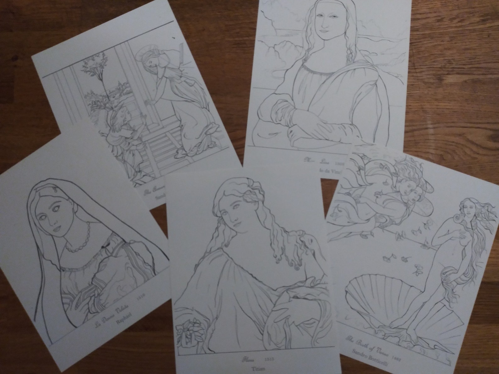 Classic Paintings Coloring Sheets set of 5 | Etsy