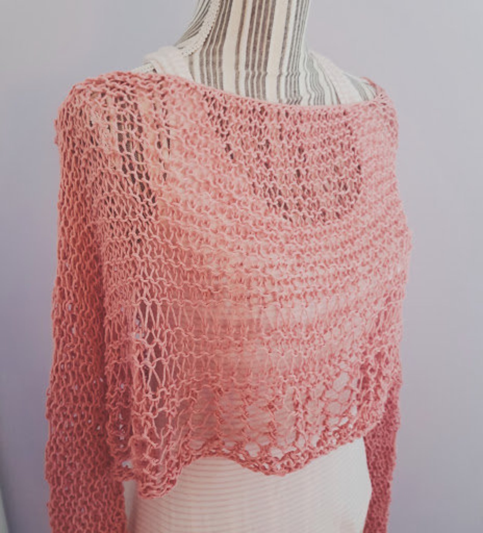 Loose Knitted Cropped Sweater Made by 100 Cotton Yarn. Hand Etsy