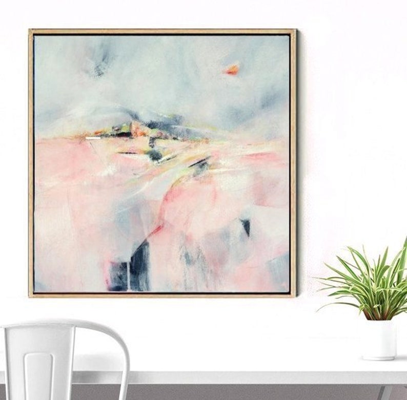Abstract Landscape Art Print Abstract Giclee Print Pink and Etsy