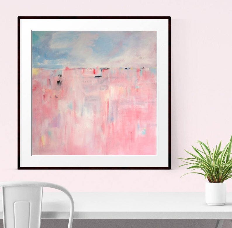 Pink Abstract Print Giclee Print Abstract Painting Modern Etsy