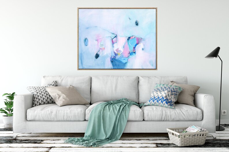 Blue Abstract Print Abstract Wall Art Living Room Art Etsy Australia