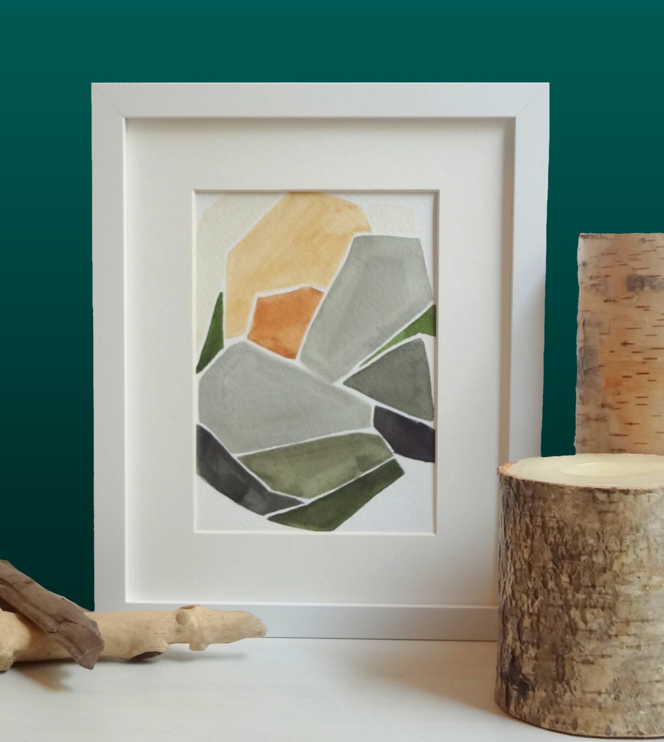 ORIGINAL Abstract Watercolor Painting 5 x 7 Etsy