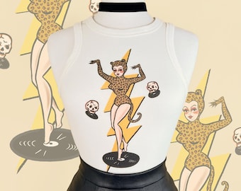Jungle Rock Rib Racer Tank in Natural size S, M, L,XL, 2XL/ Vintage inspired By MISCHIEF MADE Graphic T-shirt