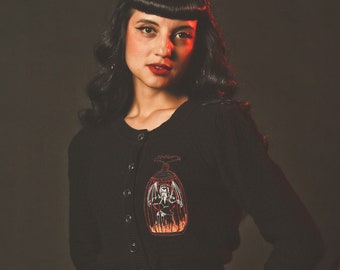Tiny Dancer Cropped Cardigan in Black size S,M,L,XL / Vintage inspired By MISCHIEF MADE