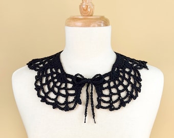Spiderweb Collar in Black/ Halloween costume ,circus costume, vintage inspired by Mischief Made