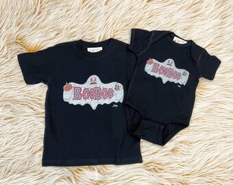 BooDoo T-shirt Baby, Kids Tee size NB, 6M  2T,  3T,  4T,  5/6T,  Halloween shirt by Mischief Made