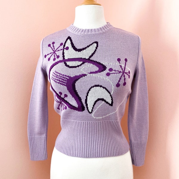 The Atomic Sweater in Purple by Psycho Apparel size S, M, L