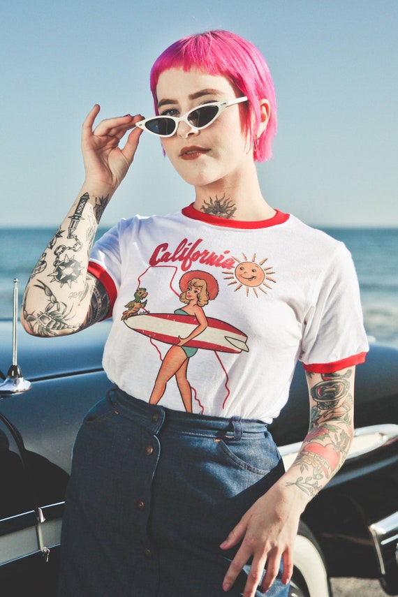 ★LMOOD★ Cali Graphic Ringer T-Shirt White MUSINSA | LMOOD Cali Graphic Ringer T-Shirt White