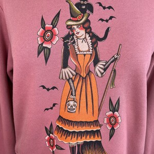 Vintage Quilt Witch Crewneck main image 0