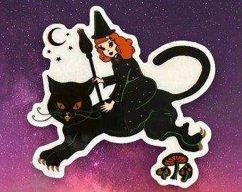 Moonlight Ride - Clear Sticker  / Vintage inspired By MISCHIEF MADE