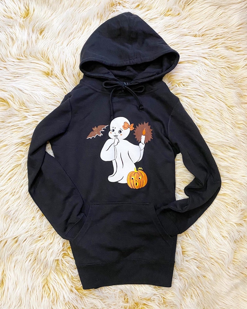 In the Dead of Night Hoodie fitted Body in Black size S,M,L,XL,2XL Vintage inspired By MISCHIEF MADE