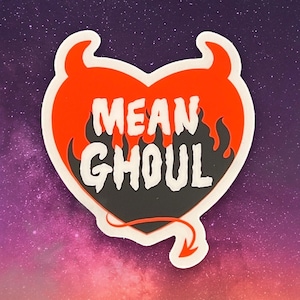 Mean Ghoul - Clear Sticker  / Vintage inspired By MISCHIEF MADE, devil