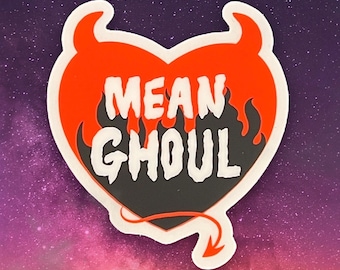 Mean Ghoul - Clear Sticker  / Vintage inspired By MISCHIEF MADE, devil
