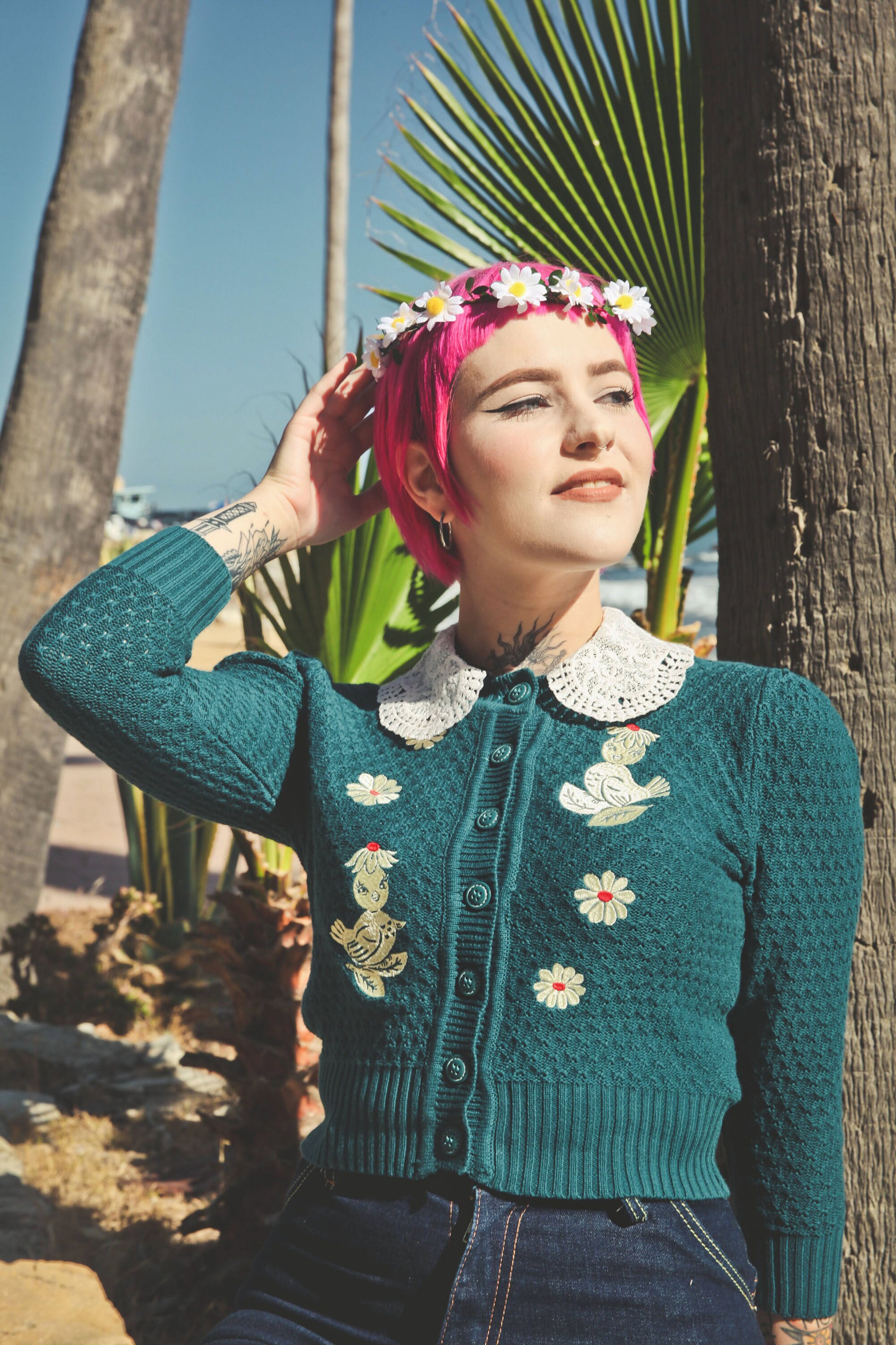 Birdies Cardigan in Peacock Size SMLXL 