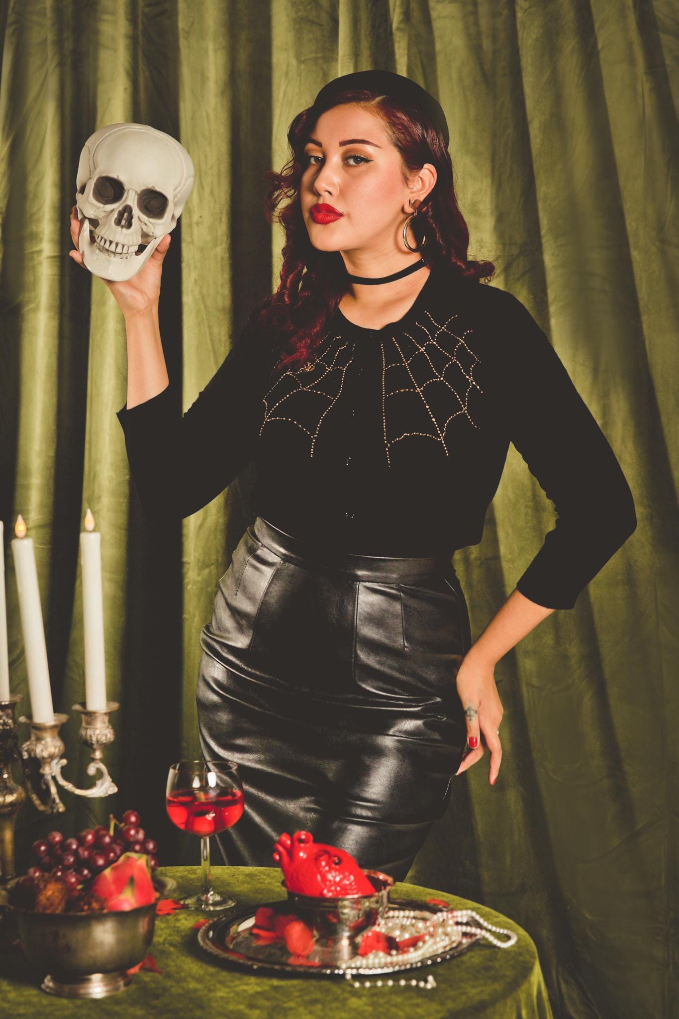Spider web Cardigan size S,M,L,XL,2XL,3XL Sweater in Black Vintage inspired By MISCHIEF MADE