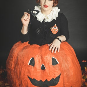 Hallow's Eve Pierrot Cropped Cardigan in Black size S,M,L,XL, Sweater Vintage inspired By MISCHIEF MADE image 3